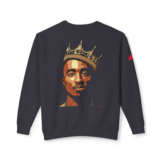 Legend Lives On: Tupac-Themed Unisex Lightweight Crewneck Sweatshirt